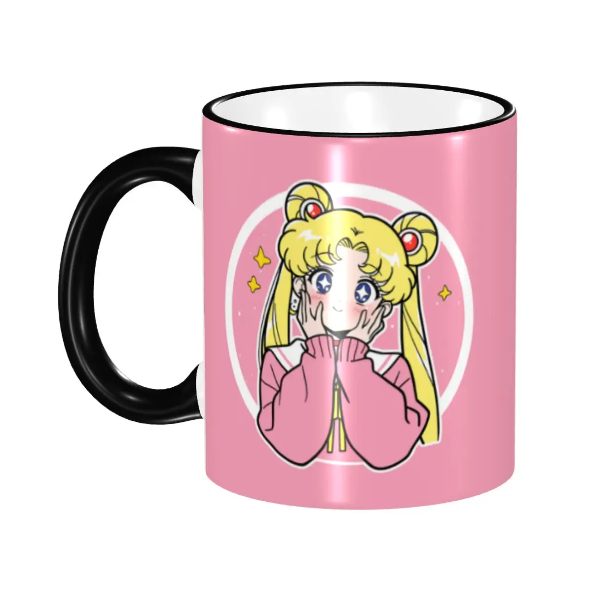 

Customized S-Sailors Moons Coffee Mugs DIY Beautiful Girl Cartoon Princess Ceramic Mug Cup Creative Present
