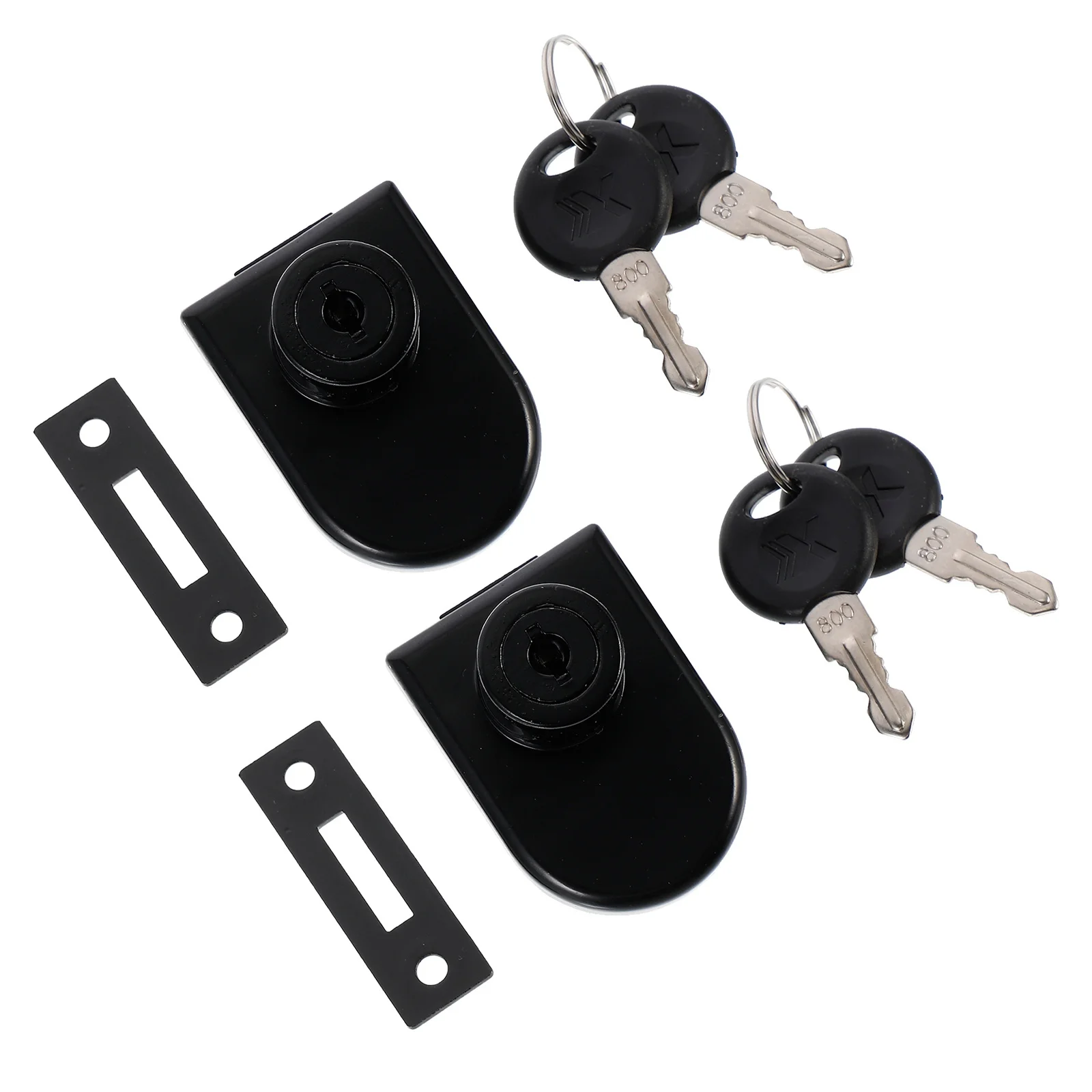 

2Sets Cabinet Locks Zinc Alloy Durable Anti-Theft Glass Door Lock for Display Showcase Security Door Lock Cabinet Locks