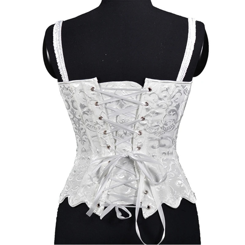 Corsets กระดูกลูกไม้ลายดอกไม้และ Bustiers ท็อปส์ซูสตรีแขนกุด Tube Tops Camisole M6CD