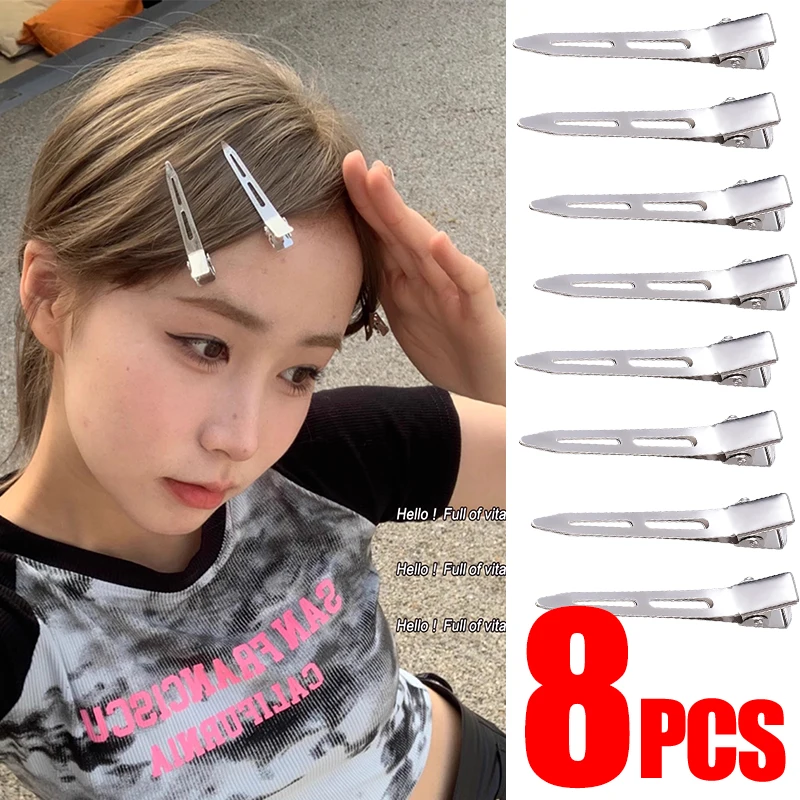 Traceless Surface Side Hair Clip Girl Makeup Alloy Hairpins Barrettes Modeling Tools 5.5CM Fixed Positioning Card Issuance