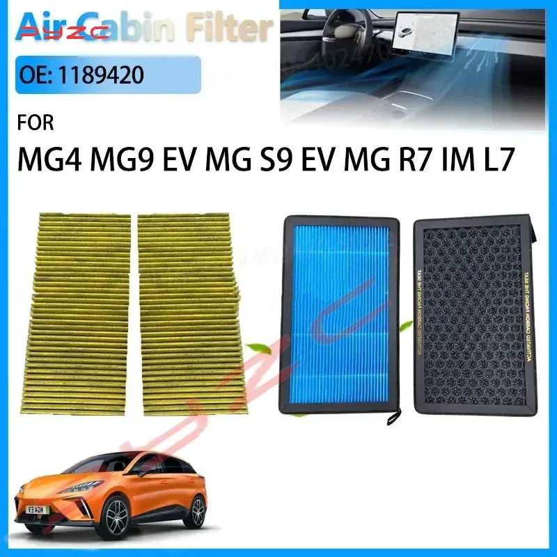 For MG4 EV MuLan Cabin Filter For MG9 EV MG S9 EV MG R7 SAIC Rising F7 R7 IM L7 Accessories Activated Carbon Cleaning Air Filter