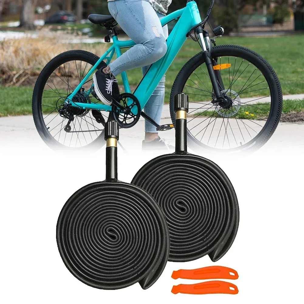 

2pcs Bicycle Inner Tubes Leakproof Rubber -Schrader Valve AV 26x1-3/8 Inner Tube For Cruiser Dirt E-bike Kids Bike MTB