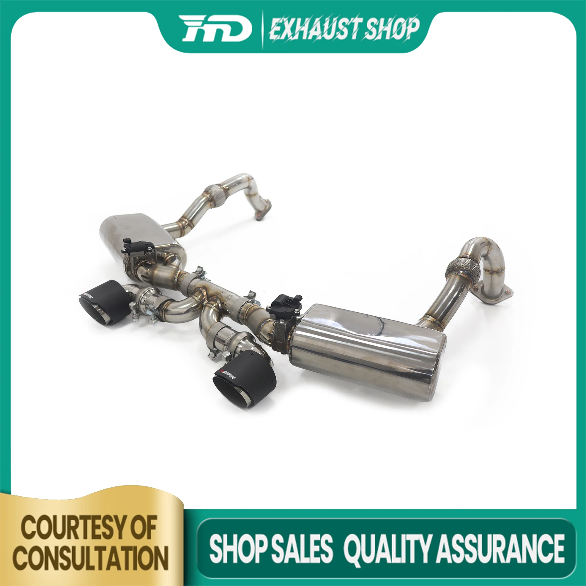 

High Quality Catback For Porsche Cayman 981 Upgrade GT4 Stainless Steel Electronic Valve Muffler Tips Non-destructive HMD