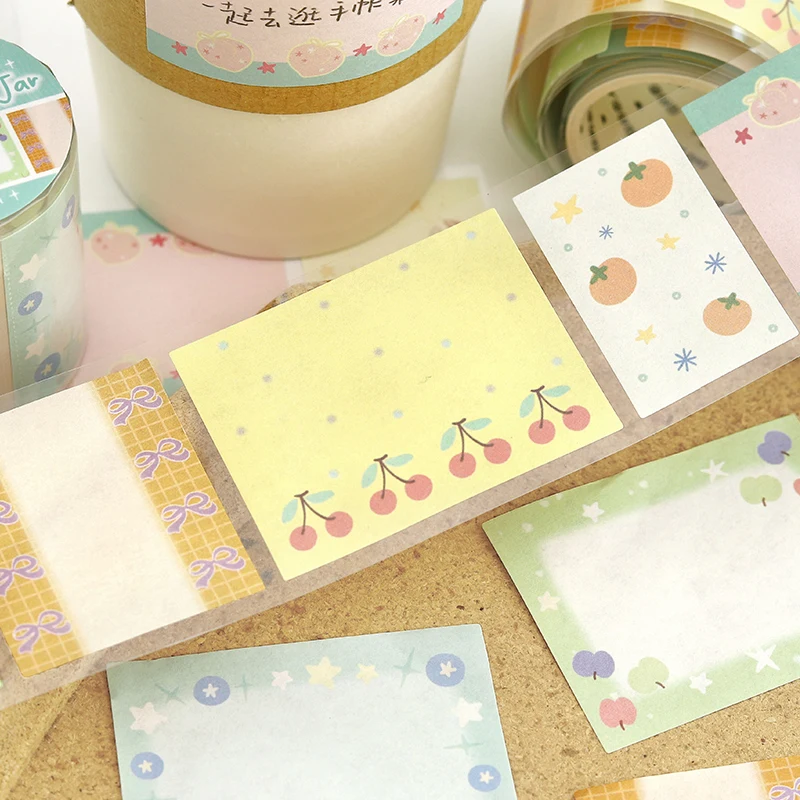 50 مللي متر * 3m Kawaii Ins رسالة ملاحظة لطيف كتيب الكولاج مواد الديكور التسمية ملصقا DIY بها بنفسك سجل القصاصات اللوازم الجمالية