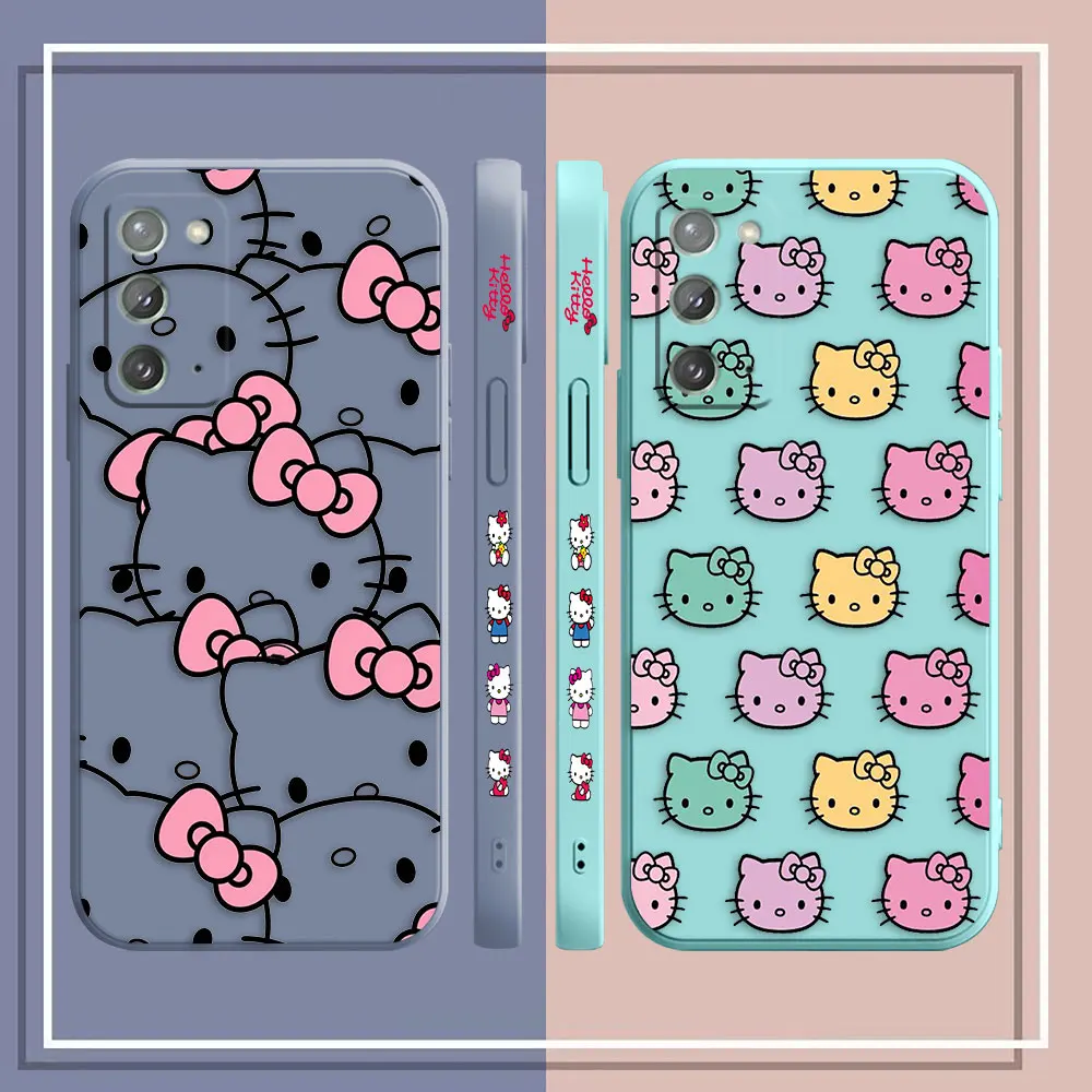 Cute Cat H-Hello K-Kitty Phone Case For Samsung A90 A80 A70 A50 A30 A20S A10 Note 20 10 M33 M32 Pro Plus Lite Ultra 4G 5G  Case