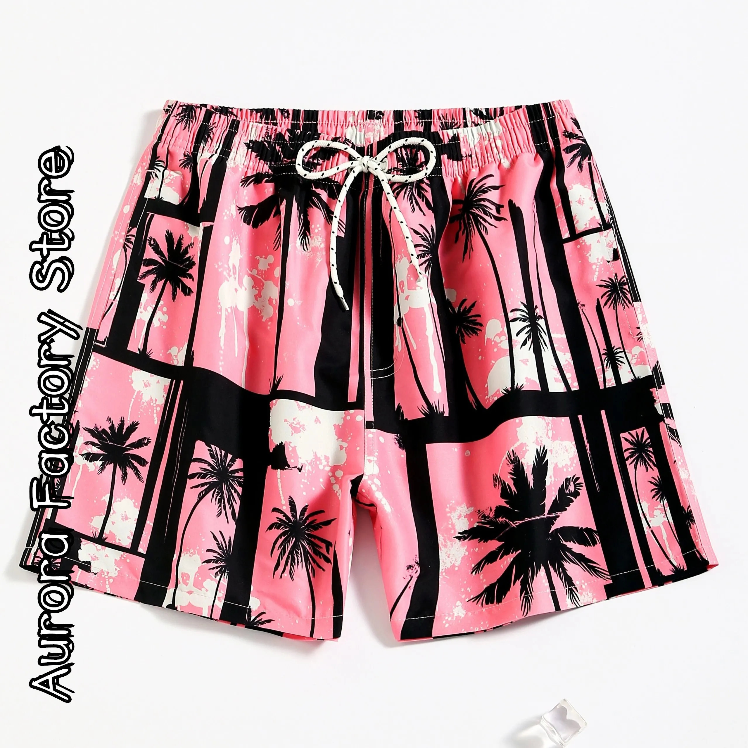 Summer Men Fashion Trend Shorts Coconut Tree Graphic Clothing Boys Kids Casual Hawaii Vacation Shorts Male Stylish Beach Shorts