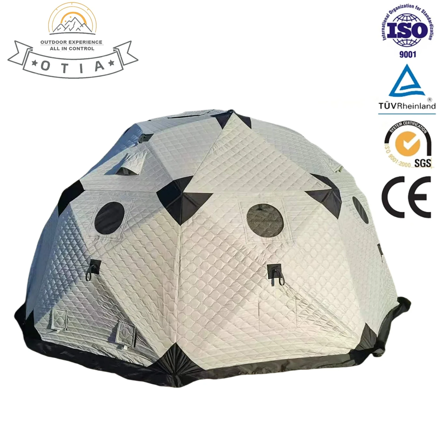 Custom Outdoor Portable Warm Winter Shelter Instant Hub Style Ice Fishing Tent