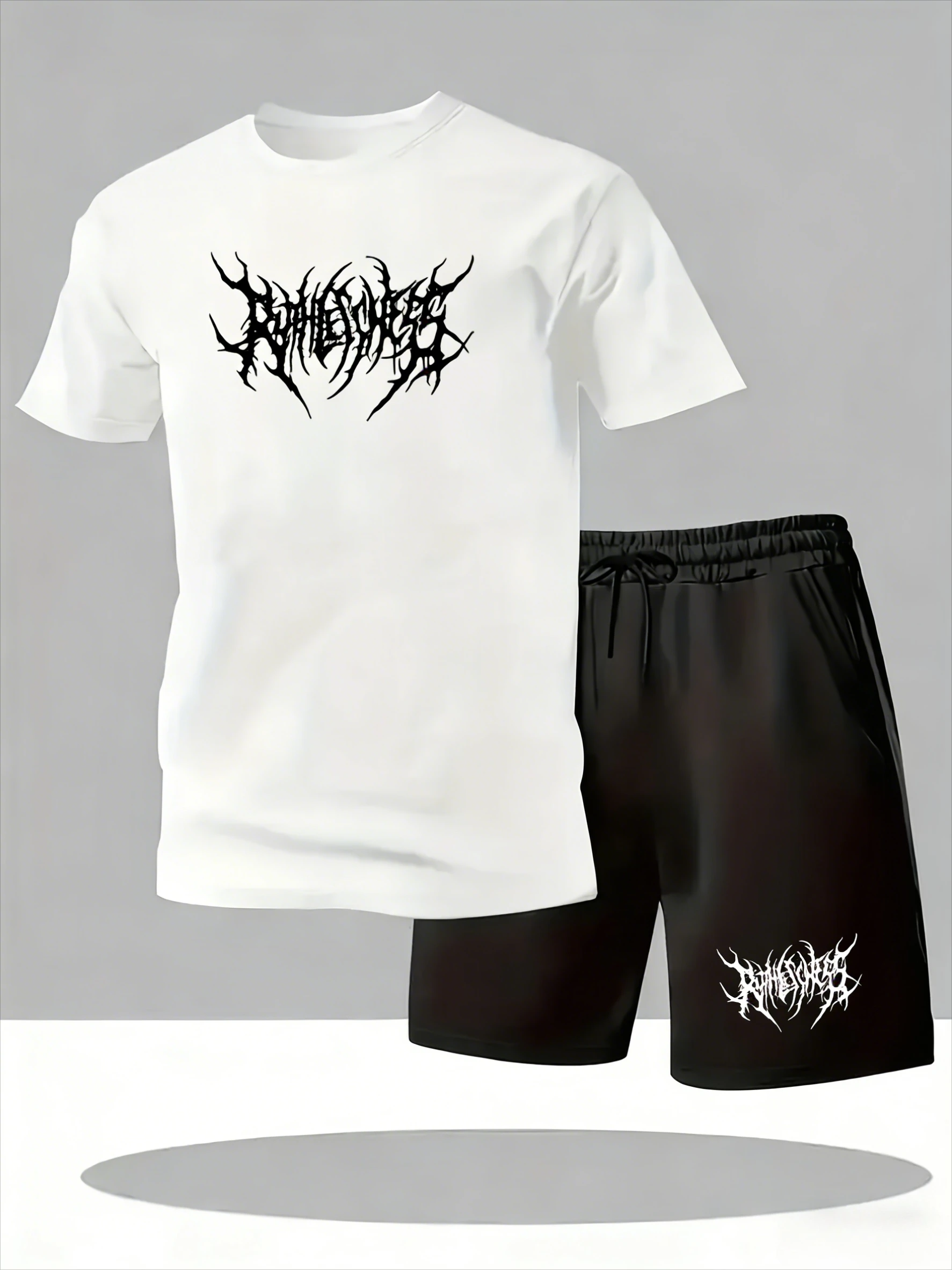 

2026 new Men's Ice Silk Mesh Sport Set, Cool Quick-Dry Short Sleeve & Shorts, 2-Piece Summer Running & Fitness Outfit