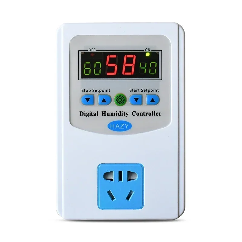 

Digital Humidity Controller Humidification Dehumidification Controller Switch Socket Greenhouse Cabinet Humidifier