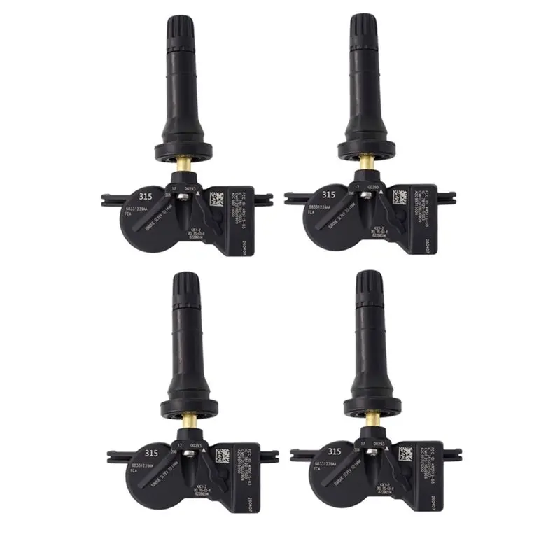 

4Pcs TPMS Sensor Tire Pressure Monitoring System 68331239AA For Jeep Compass Renegade 2018- 2020
