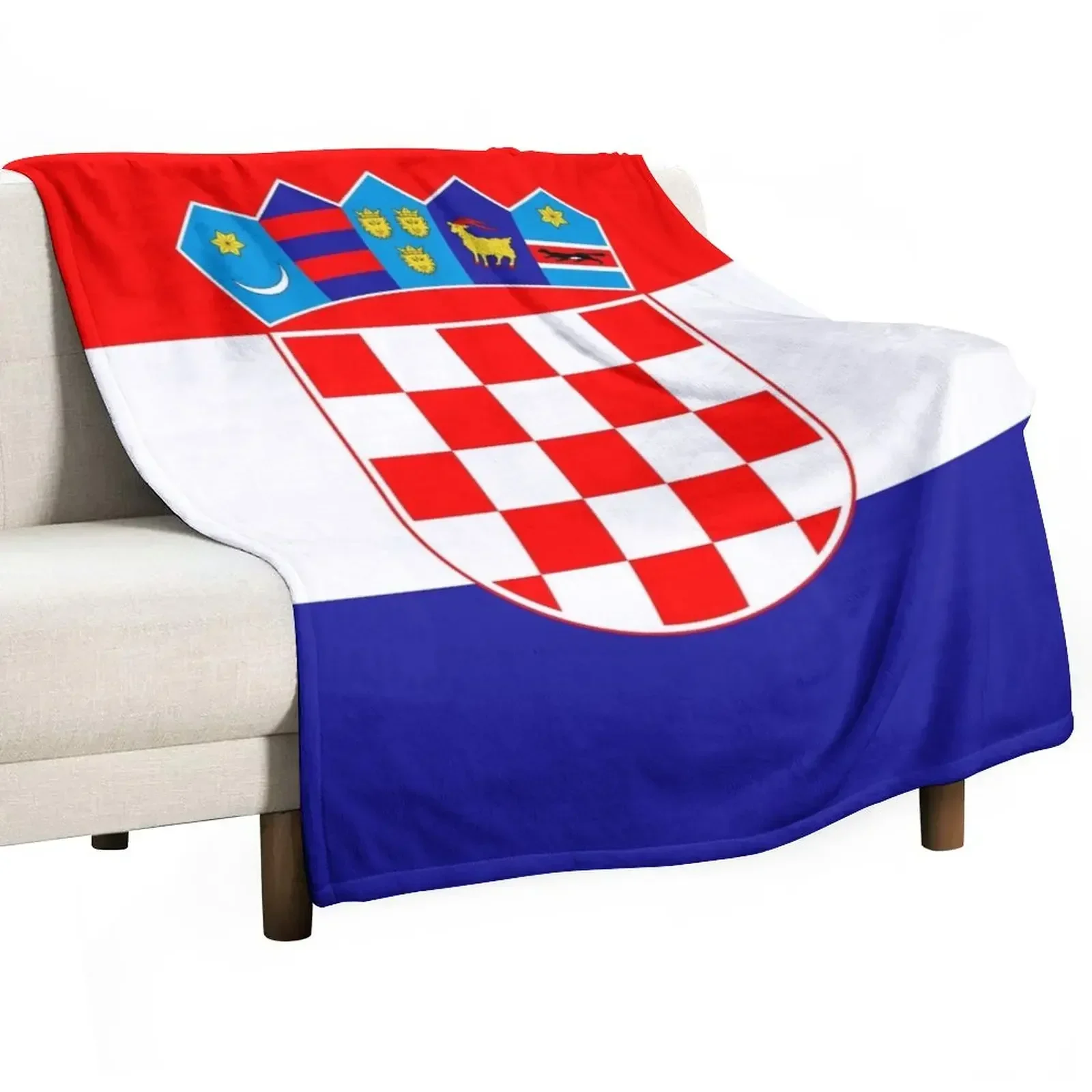 

Croatia Flag Throw Blanket Soft Big wednesday Blankets