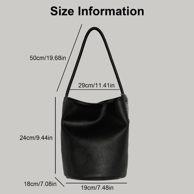 Women Bucket Bag Shoulder Bag Korean Styles Armpit Bag Large Capacity Handbag Drop shipping