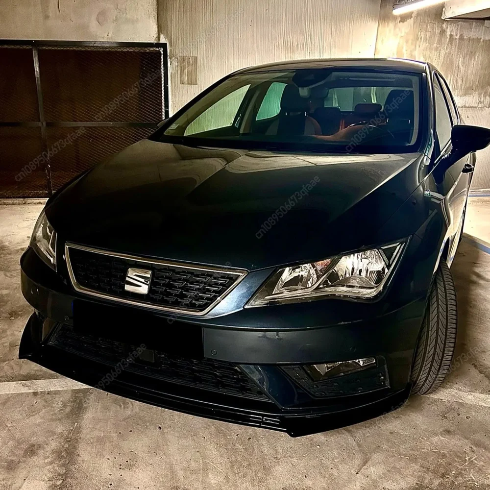 Maxton Style ABS Przedni zderzak samochodowy Splitter do Seat Leon MK3 MK3.5 2012-2019 Bodykits Tuning Spoiler Gloss Black Akcesoria — zdjęcie 4