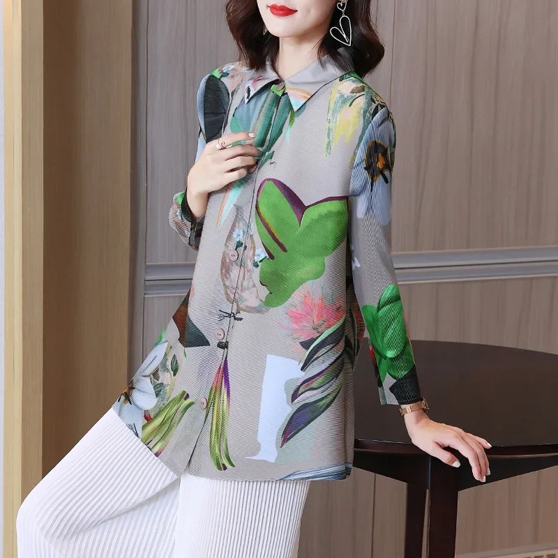Women's Shirt Early Autumn New Mom's Short Cardigan Top Design Sensible Women elegant and youth woman blouses