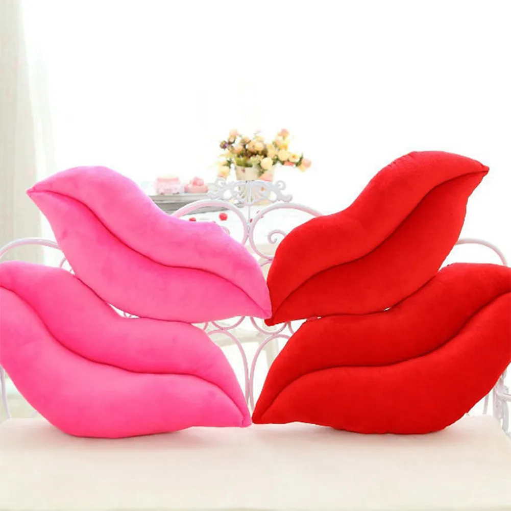 30cm  Plush Mouth Toy Stuffed Soft Lips Shape Pillow Home Sofa Decorative Cushion Gift For Girl