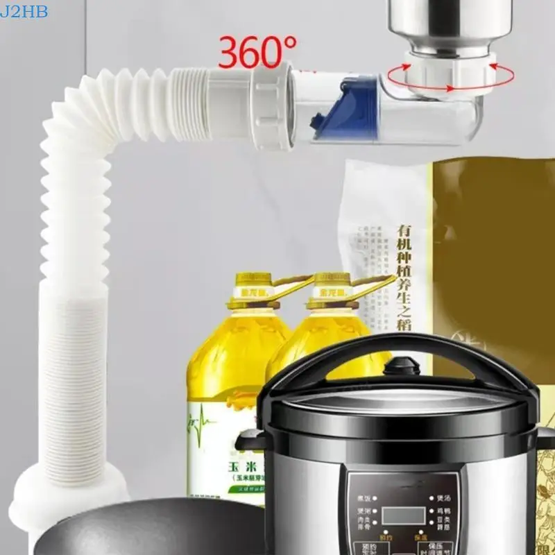 

J2HB Universals Flexible Sink Sewer Pipe Sink Drain Hose Bathroom Washbasin Drain Pipe Deodorant Pipelines Sink Hose Plumbing