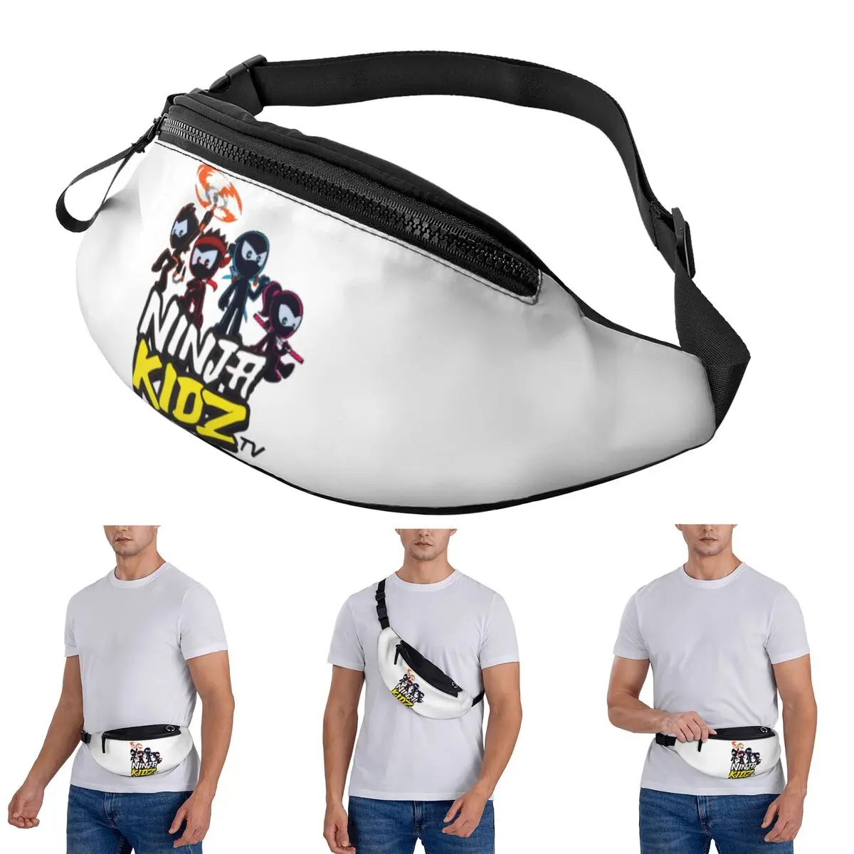 

Поясная сумка через плечо Ninja Kidz для мужчин и женщин, поясная сумка для путешествий, бега, денег, чехол для телефона