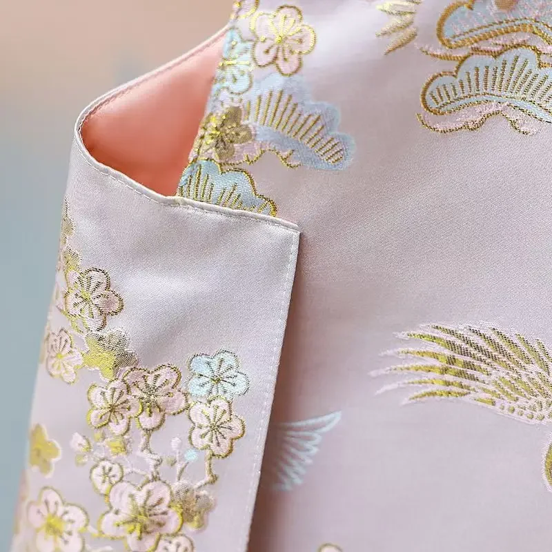 New Spring Summer 2024 Sleeveless Jacquard Casual Women\'s Vest Jacket Chinese Style Tassels High-end Female Horse Clip