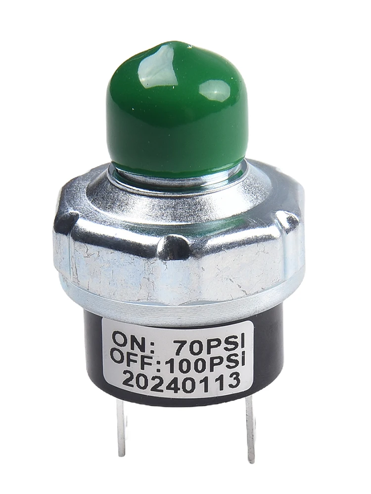 For 12V/24V DC Compressors Pressure Switch Silver Color Pressure Adjustment 1/4\\\'Inch NPT 20 Amps Automatically Control