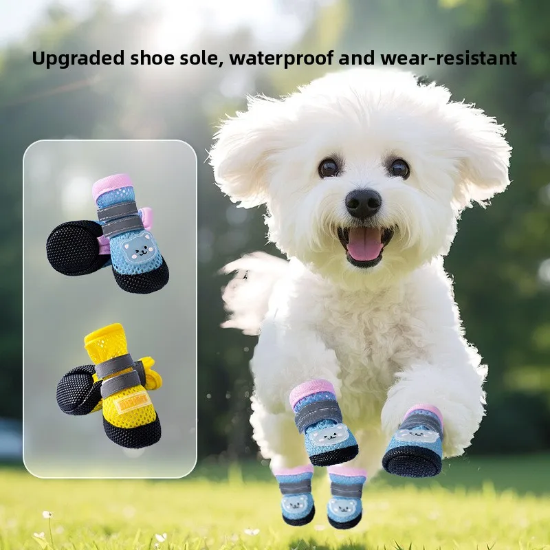 

2026 New Lightweight Mesh Dog Shoes, Anti-Fall Outdoor Booties for Small Medium Dogs