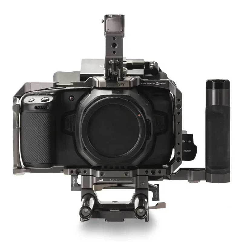 Full Camera Cage Side Power Handle SSD Drive Holder Sun Hood For 6K 4K