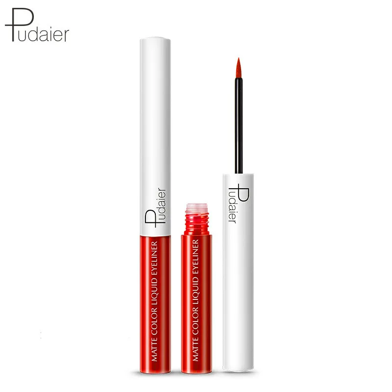 Pudaier 15 Colors Matte Colorful Liquid Eyeliner Waterproof not Dizzy Long Lasting Quick Dry Brighten Smooth Eye Liner Makeup
