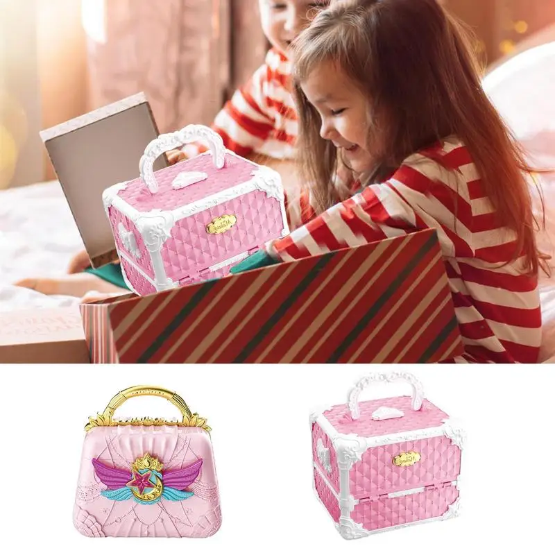 Kids Makeup Kit For Girl Girls Makeup Game Makeup Vanities Toys Pretend Cosmetic Kits Includes Storage Case For Little Girls