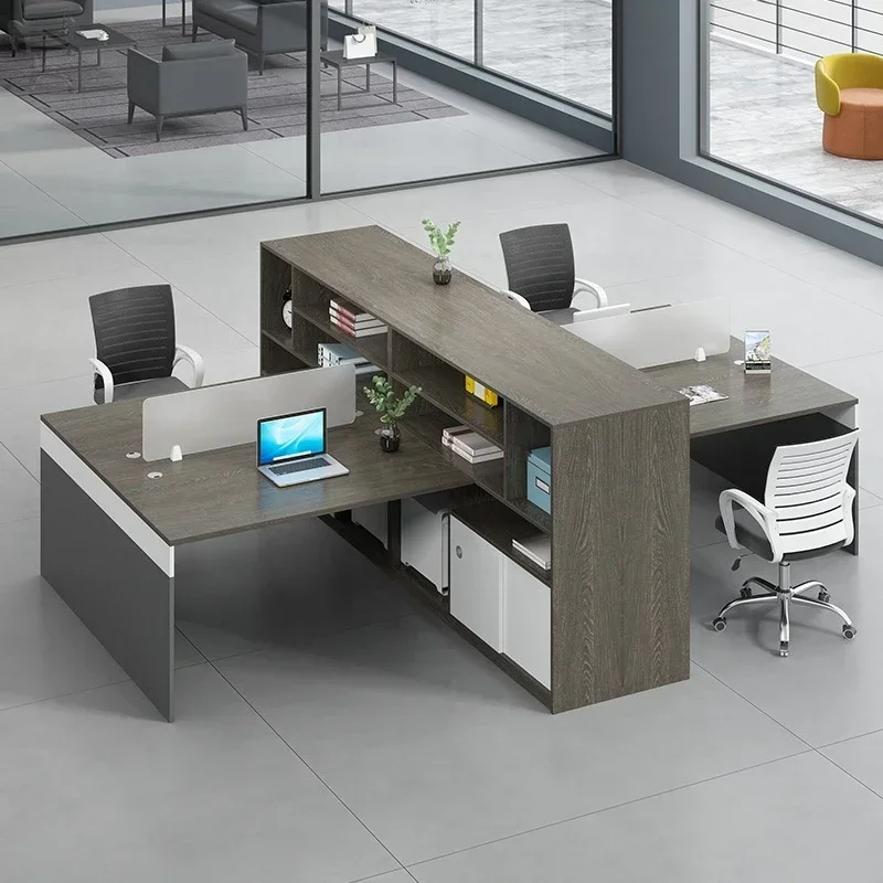 office table set modular commercial office furniture 4 people workstation cubicle office partition Staff Bureau de travail