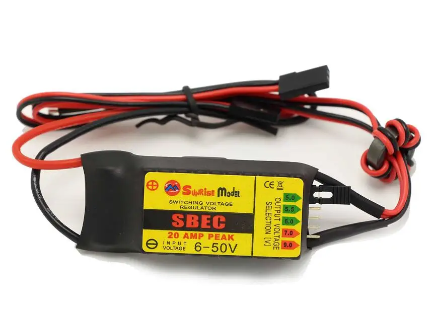 20A HV SBEC 5V/5.5V/6V/7V/9V BEC For RC drone model airplane No programming required High voltage input (2~12S lipoly) YPG