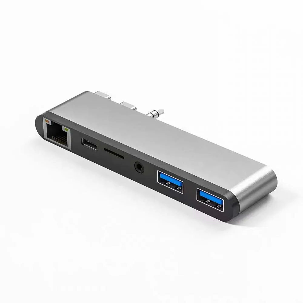 

Dual Head Ajustable Type-C Compatible With Hua-wei Mate MacBook Pro Notebook 6in1 Docking Station