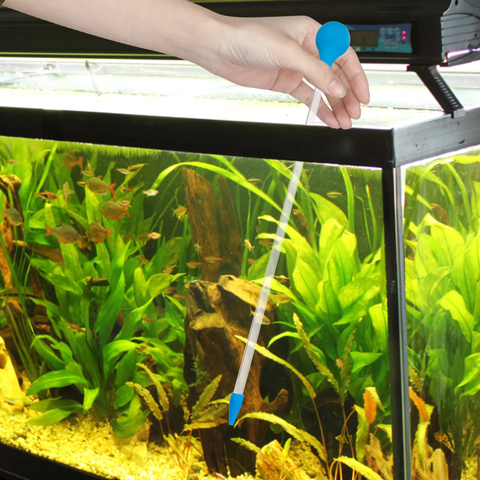 

2pcs Silicone Durable Aquarium Fish Tank Food Feeding Strong Suction Leakproof Soft For Tanks Feeder Tube Fish Tank Coral Tube