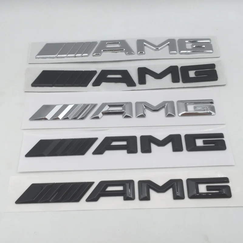 Autocollant 3D ABS pour lettres de voiture AMG, 1 pièce, emblème latéral de garde-boue, autocollant de coffre arrière, accessoires de style automobile