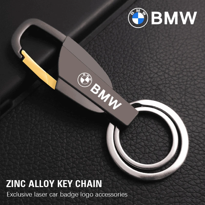 Zinc Alloy Car Key Chain Anti-Lost Keychain With KeyRing For BMW E46 E90 E60 F30 F10 E39 E36 F20 G20 G30 E92 E87 E91 X5 E70 F11