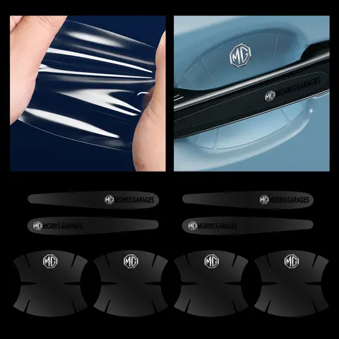 8PCS Anti-scratch Protective Film Car Handle Door Transparent Sticker For Morris Garages MG MG3 MG5 MG6 MG7 ZS EZS EHS Phev RX5 8 best sales mg6 body kit - №8