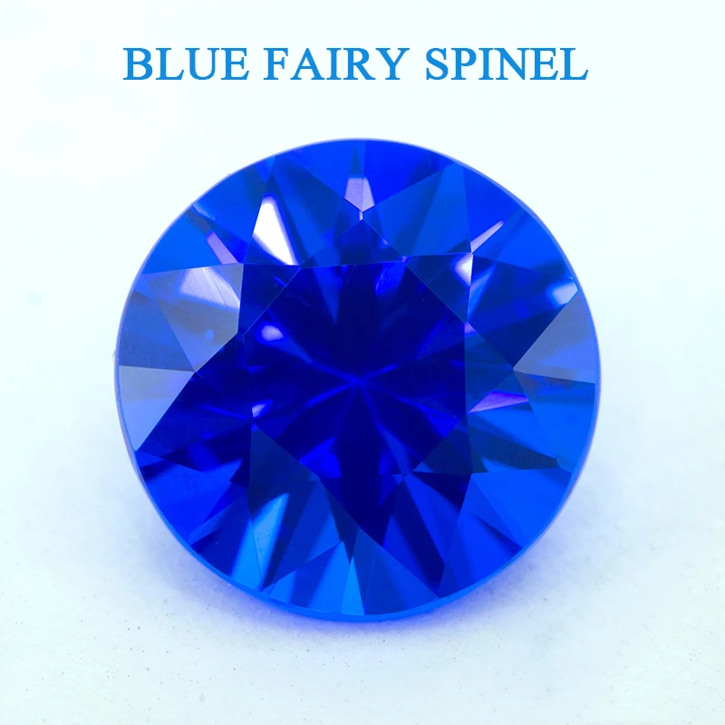 

Natural cutting Round cut cobalt spinal super vivid blue synthetic spinal Verneuil's method simulate blue for jewelry making