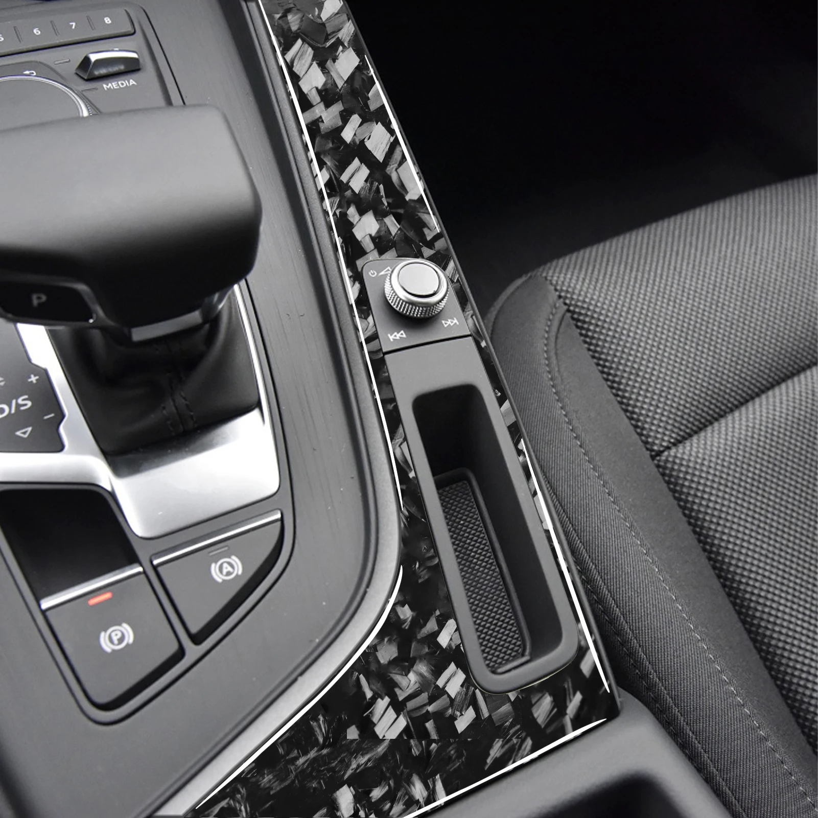 For Audi A4 A4L B9 2017 2018 2019 2020 Accessories Carbon Fiber