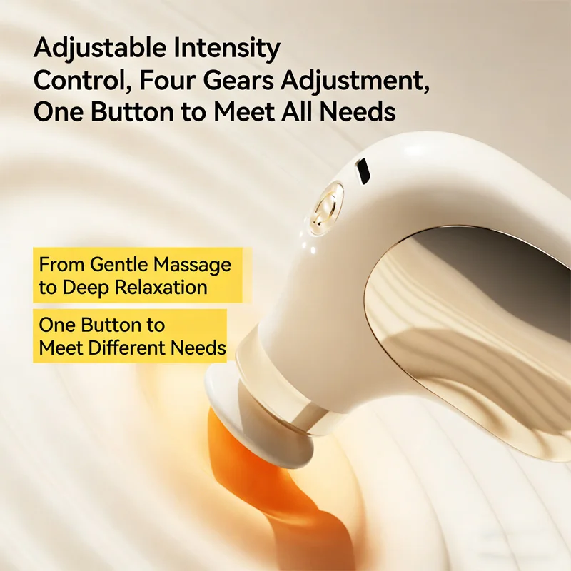 Mini massaggiatore manuale Pistola per massaggio portatile per il trattamento muscolare dei tessuti profondi con vibrazione a 4 velocità per atleti