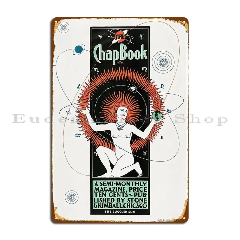 Claude Fayette Bragdon Aesthetic Juggler Sun Poster Boho Home Decor Metal Plaque Sign Customized Wall Plaque Tin Sign Poster