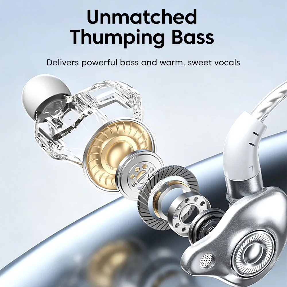 Type C/3.5MM Wired Headset Music Earbuds In Ear With Mic Volume Control HiFi Wired Earphone Race Sport Headphone Bass Stereo