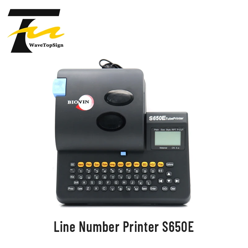 Impresora de identificación de etiquetas con Cable, máquina de letras electrónicas, tubo retráctil de PVC, reemplazo S650E, versión en inglés, S800E