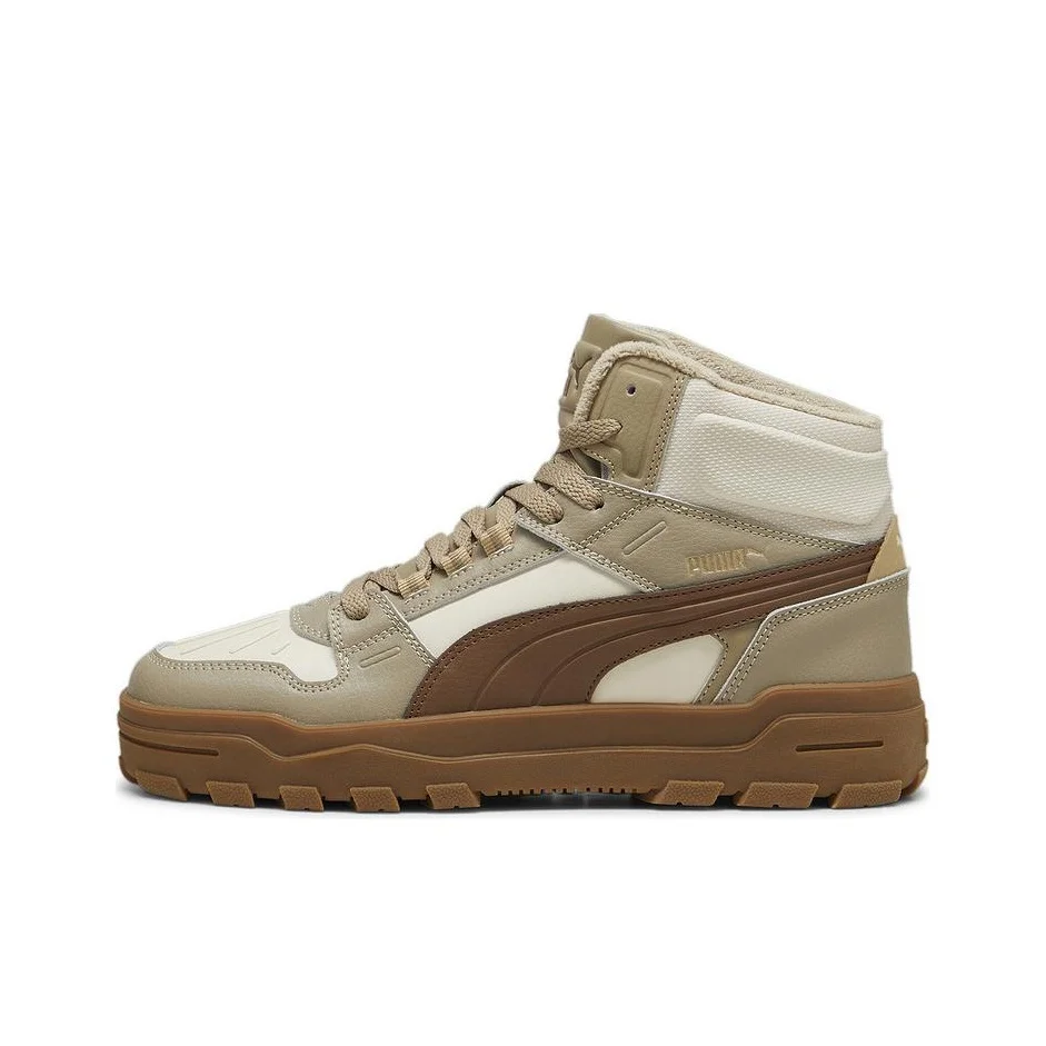 PUMA REBOUND Thermal Mid top Skateboard Shoes Unisex Brown 398697-02