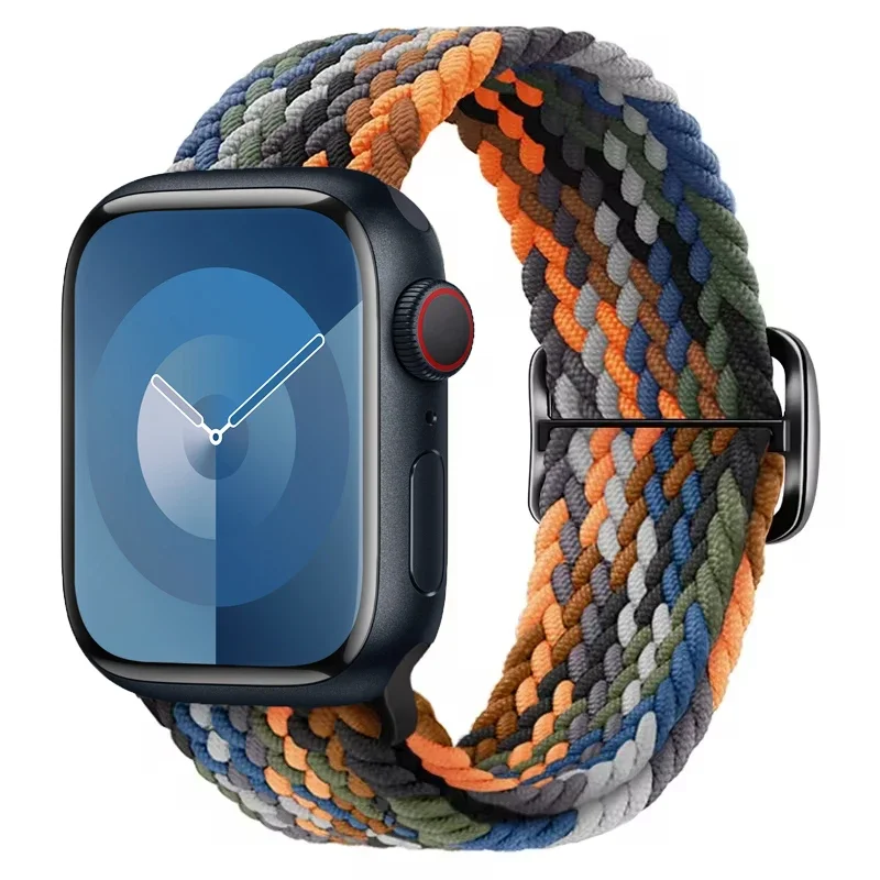 Geflochtene Solo Loop für Apple Watch Ultra Band 40 mm 44 mm 41 mm 38 mm 49 mm 45 mm elastisches Nylonarmband iWatch Serie 9 8 7 3 SE Armband
