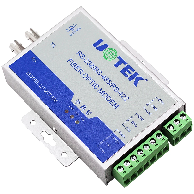 Imagem -05 - Conversor de Modem Transceptor de Fibra Óptica sc st fc Rs232 Rs485 Rs-485 Rs-422 para Fibra Óptica Ut-277 Pcs