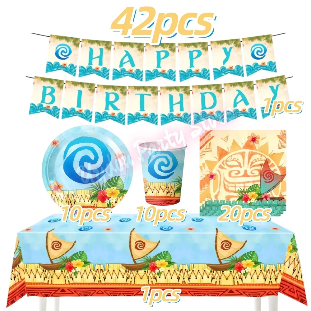 Ozean-Themen Geburtstagsparty-Dekoration Cartoon-Tischgeschirr Teller Becher Ballon für Kinder-Geschenke Babyparty-Geschenk Mädchen-Party Fotobox – Detail 15