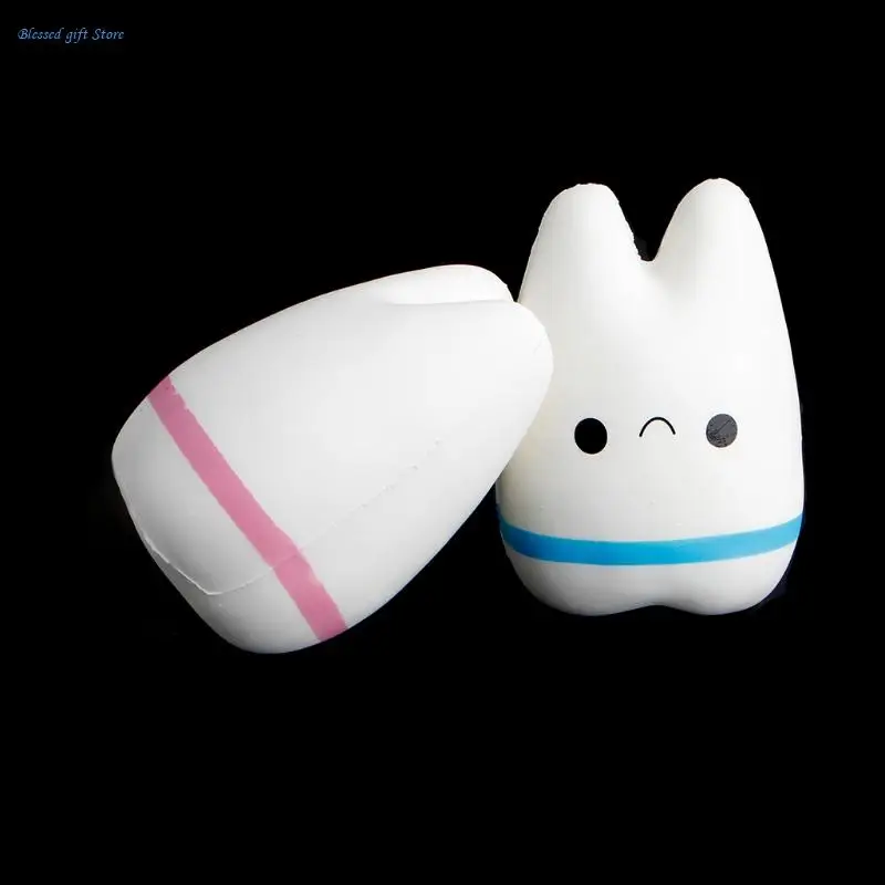 Tooth Slow Rising Squeeze Stress Hand Soft Toy Phone Pendant