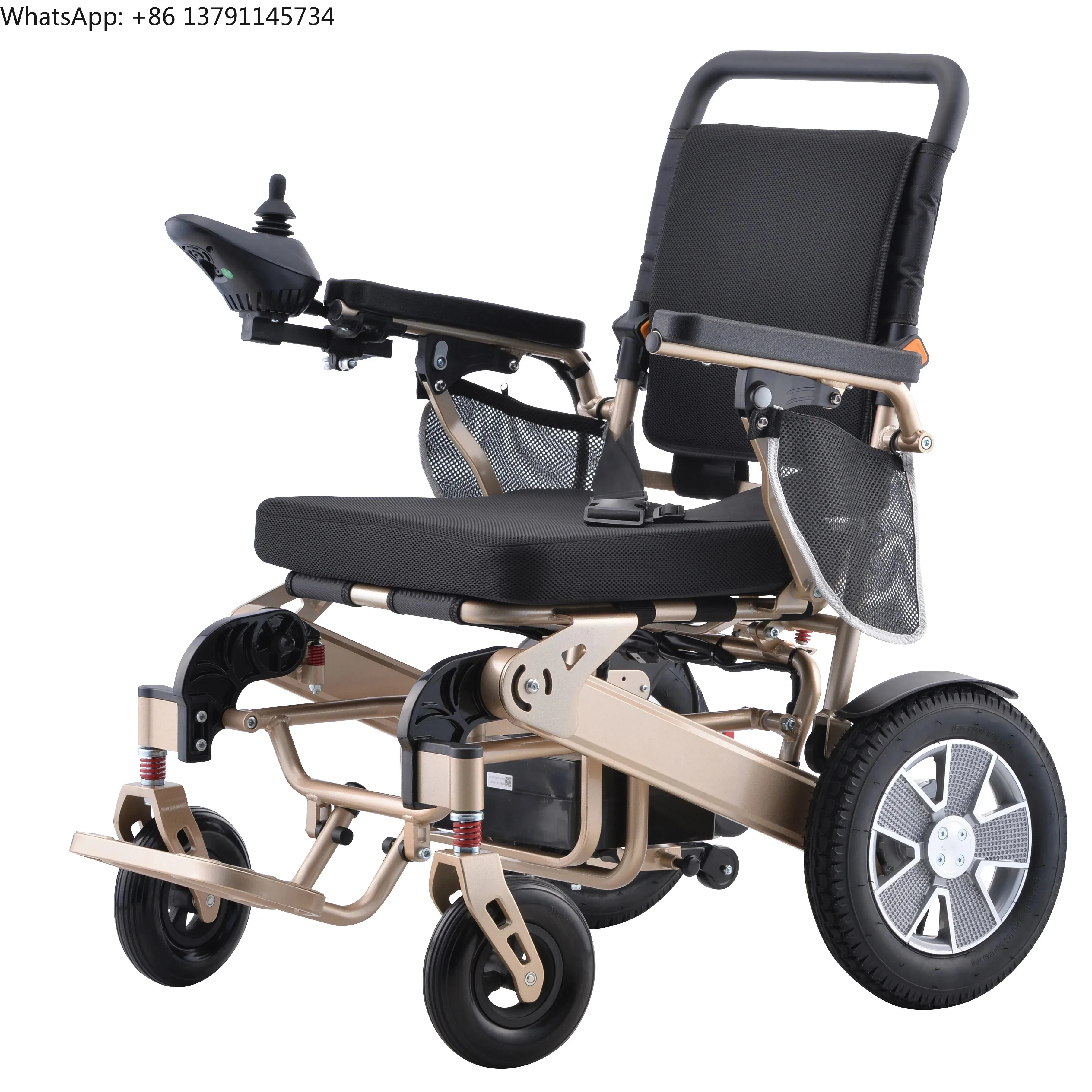 

-2025 Hot Selling Aluminum Alloy Lightweight Wheelchair Folding Power Remote Control Electronic Wheelchair