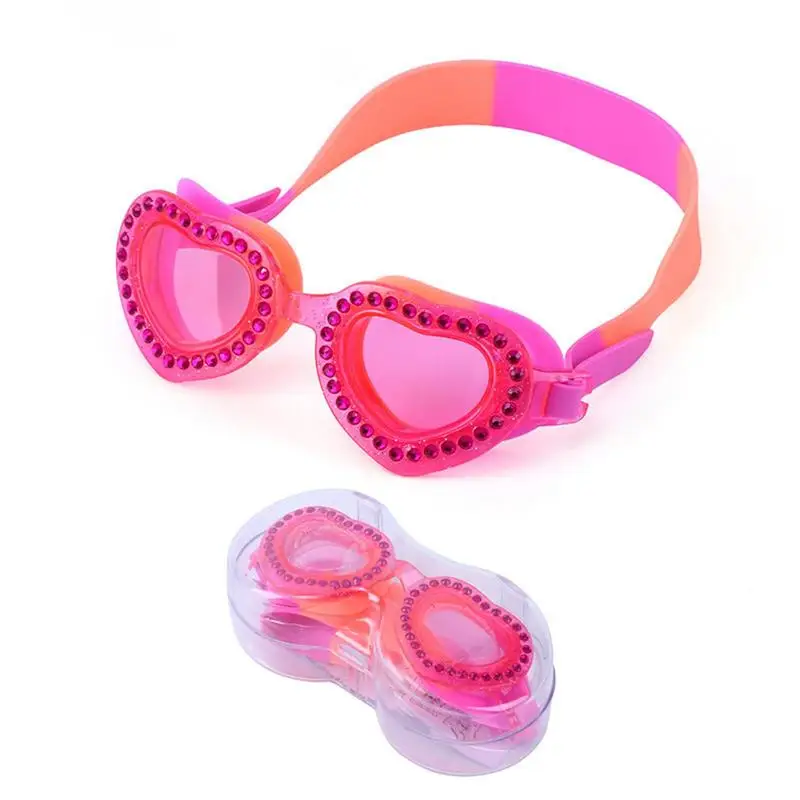 Lunettes de natation imperméables en forme de cœur de dessin animé pour enfants, lunettes d'entraînement de natation pour enfants, cadeaux pour enfants, nouveau