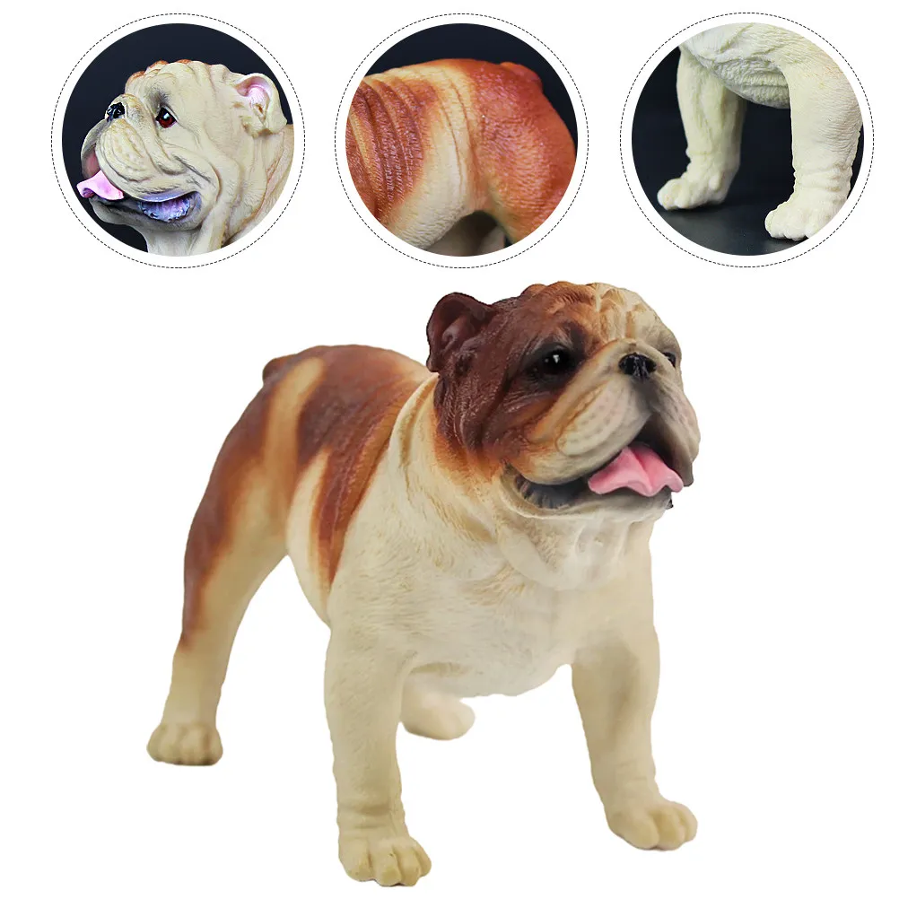 

Simulated Dog Animal Plastic Ornament Standing Puppy Cartoon Decorative Dog Figure for Mini Garden Decor Farm Animal Figurines