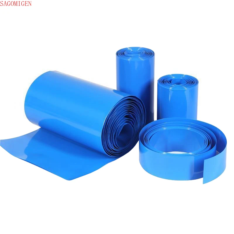 1kg Blue PVC Heat Shrink Tube 18650 Lithium Battery Shrink Film Blue Insulating Heat Shrink Tube 21700/32650 Battery Shrink Film