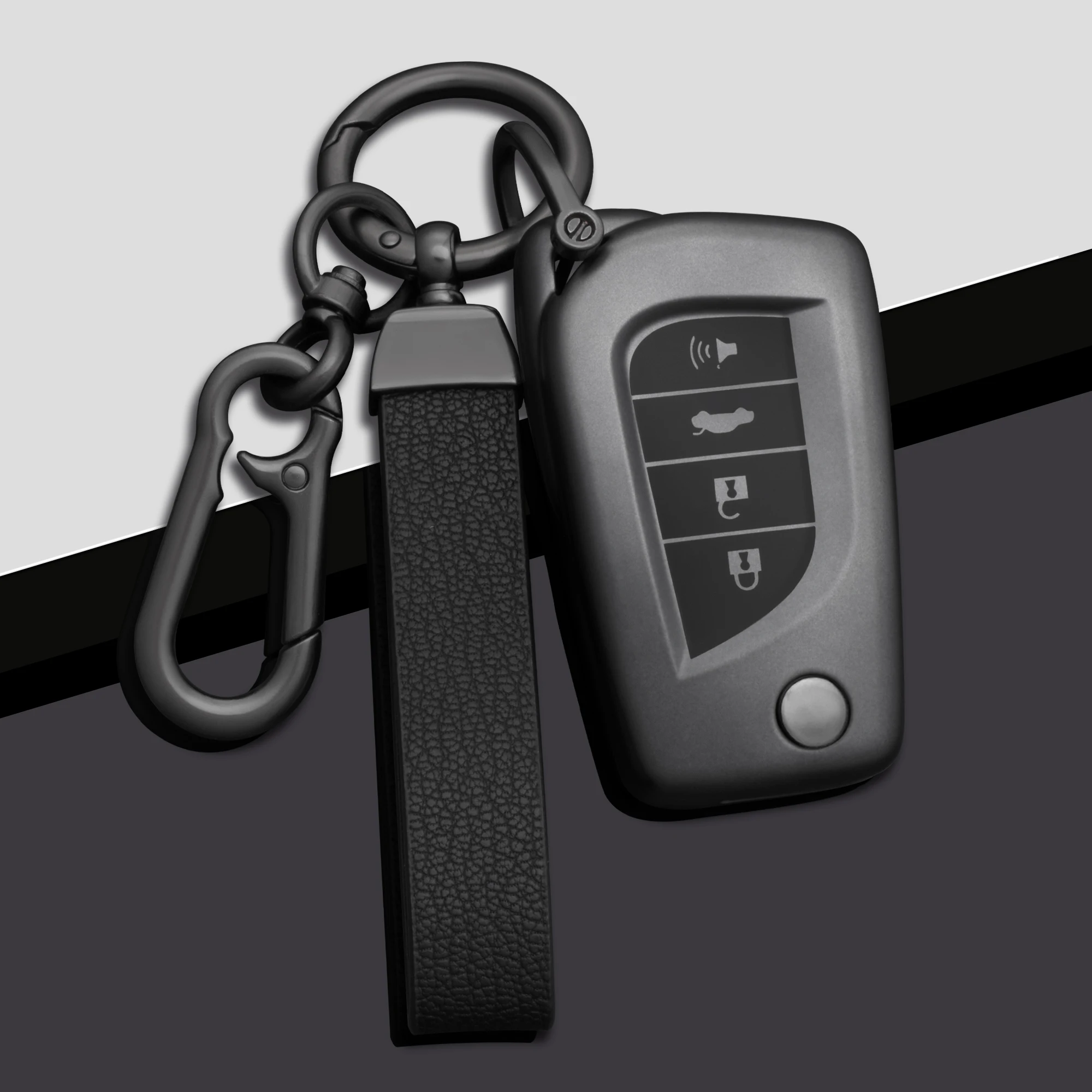 4 Buttons For Toyota Camry Corolla Levin RAV4 Highlander C-HR Avalon Vios Yar TPU Car Key Case Cover Keychain Accessories